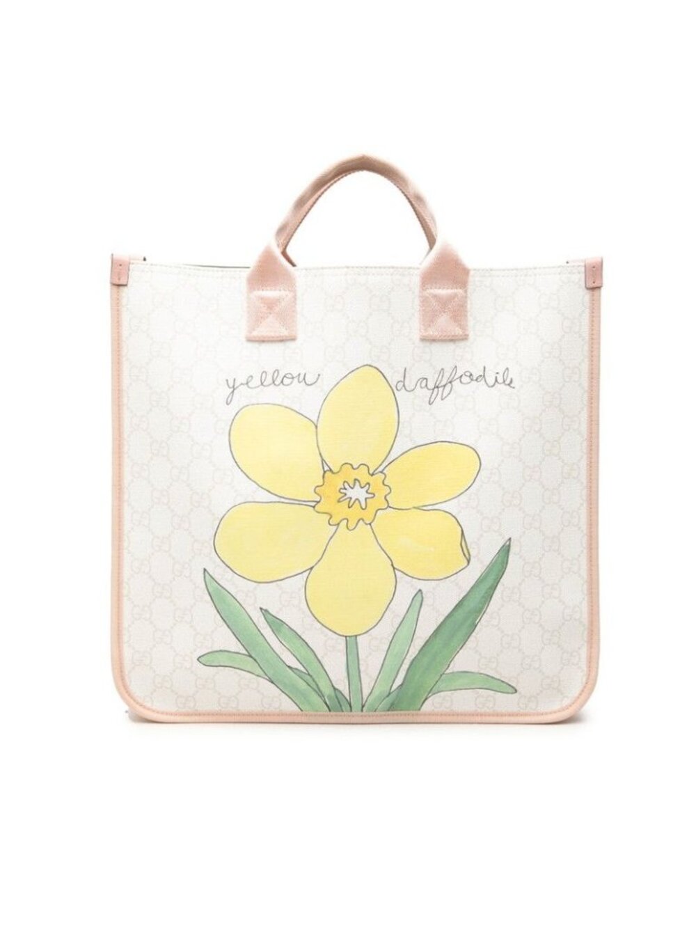 Gucci Children's GG Supreme Tote Flower Cat White Multicolor Leather